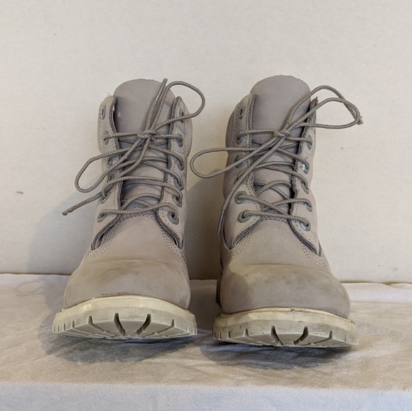 Timberland 6" Premium Waterproof Leather Boots - Gray Women’s Size 6 M R149M - Picture 5 of 8